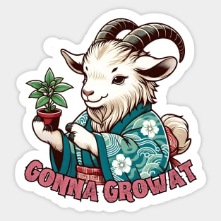 Goat botanist Sticker